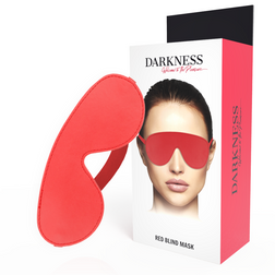 Harnais Bandeau BDSM rouge doublé premium en Polyester rouge vu de face