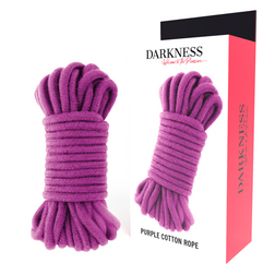 Darkness Shibari-Seil aus violetter Baumwolle, 5 m lang.