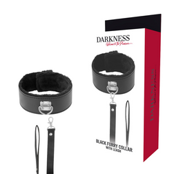 Bdsm Darkness Bondage Black Furry Collar Cuir