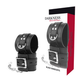 DARKNESS MENOTTES EN CUIR NOIR