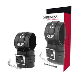 Bdsm Darkness Bondage darkness menottes en cuir noir vegan Cuir végan