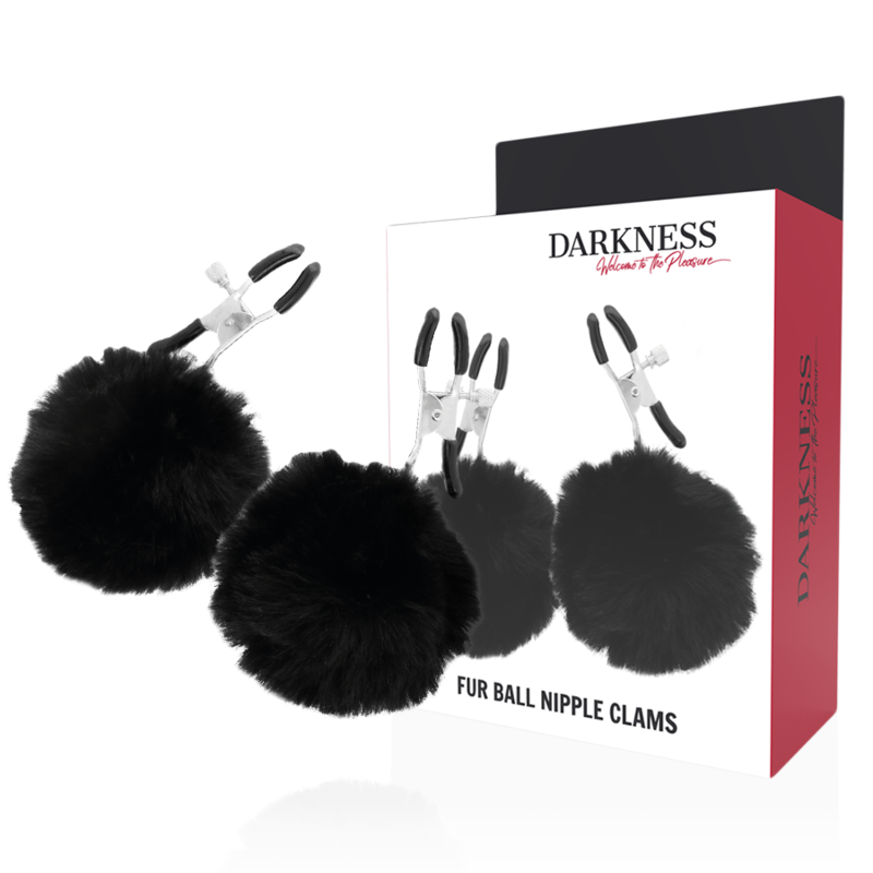 DARKNESS PINCES A TETONS AVEC POM POMS 1