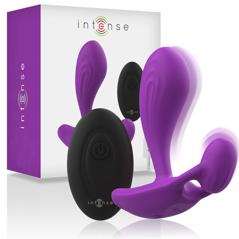 Stimulateur prostate Intense Anal Toys Plug vibrant prostate-périnée télécommandé — Shelly en Silicone violet vu de face