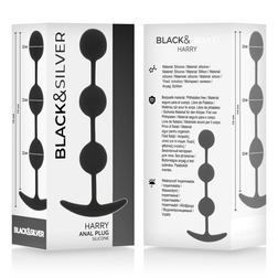 BLACKSILVER CHAPELET ANAL HARRY 3 SPHERES EN SILICONE 14 CM