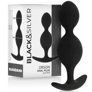 BLACKSILVER PLUG ORSON SILICONE 2 ONDES ANAL 9 CM