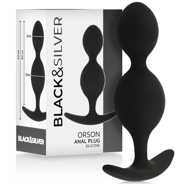 BLACKSILVER PLUG ORSON SILICONE 2 ONDES ANAL 9 CM