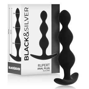 Plug anal modèle Rupert en Silicone noir 10.5 cm pour le plaisir intime.