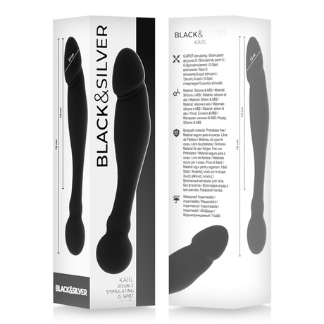 Karl Double-Ended Anal Dildo with Ball — 18 cm — product view 2
