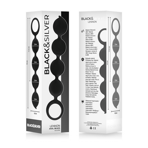 BLACKSILVER CHAPELET ANAL LENNON 4 SPHERES SILICONE 15 CM