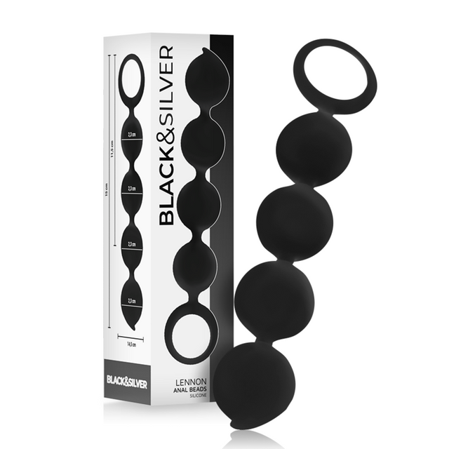 BLACKSILVER CHAPELET ANAL LENNON 4 SPHERES SILICONE 15 CM