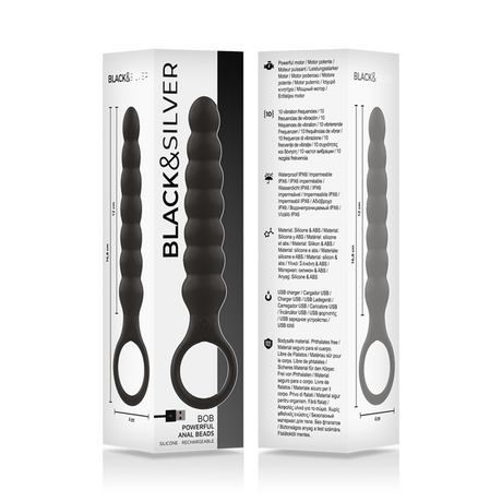 Chapelet anal vibrant 8 boules silicone rechargeable — emballage
