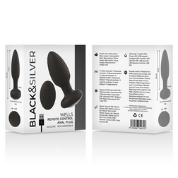 BLACKSILVER TELECOMMANDE DU ROTATEUR ANAL EN SILICONE WELLS PLUG