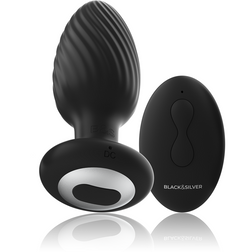 BLACKSILVER TELECOMMANDE DU ROTATEUR ANAL EN SILICONE WELLS PLUG