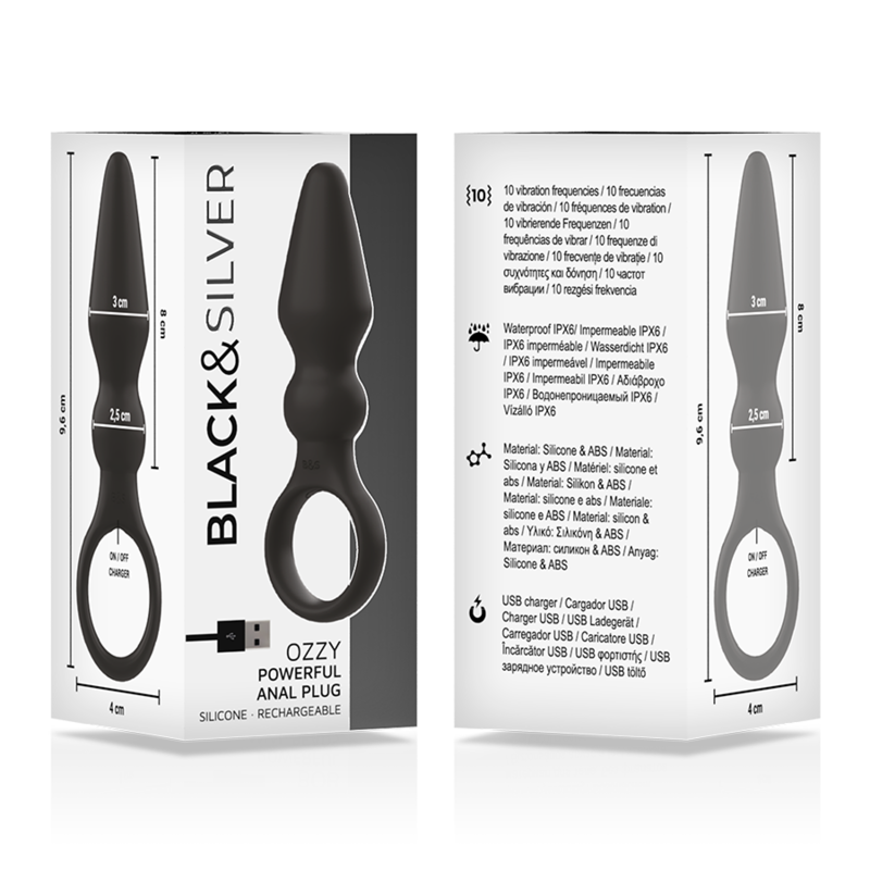 BLACKSILVER PUISSANT PLUG ANAL EN SILICONE OZZY