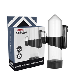 Vibro Pump Addicted à clipser sur un cylindre de pompe à pénis.