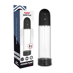 Pompe pénis modèle Power Pump RX11 en ABS transparent pour le plaisir intime.