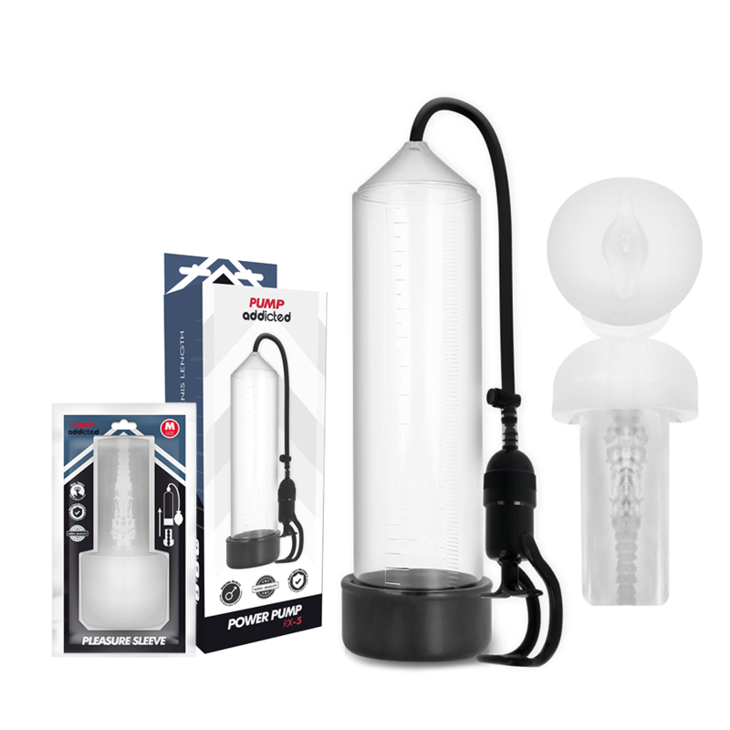 Pompe à pénis + masturbateur — emballage