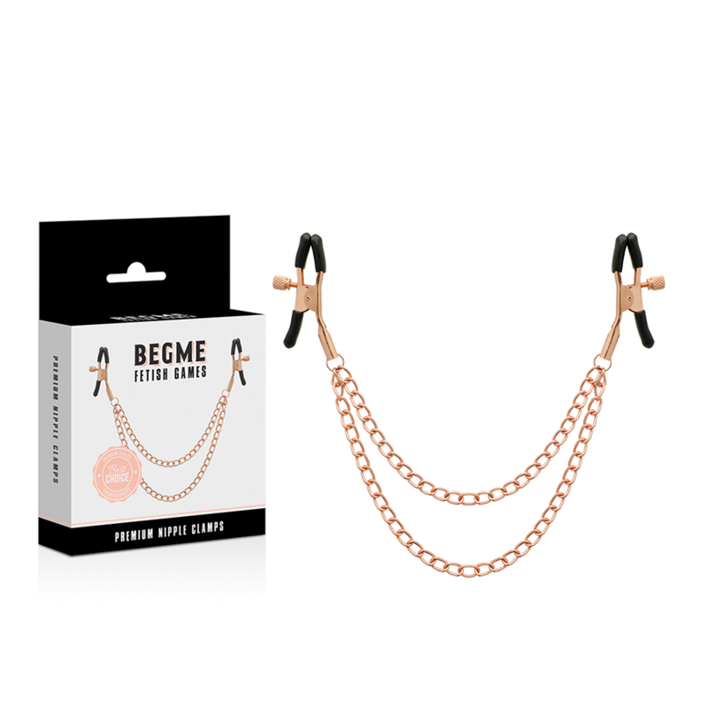 BEGME BLACK EDITION PREMIUM PINCES A TETONS AVEC CHAINE