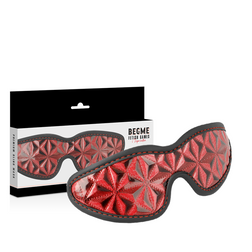 Accessoire modèle Premium Blind Mask en Cuir végan rouge pour le plaisir intime.