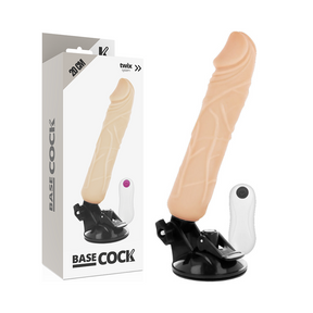 Gode vibrant réaliste 20 cm télécommande sans fil · Basecock · Godes Vibrants