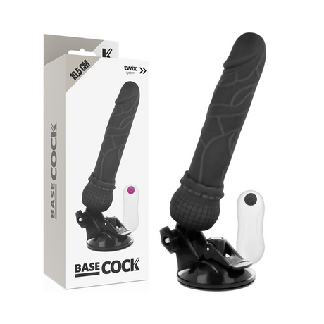 Realistic 19.5 cm vibrating dildo with wired remote