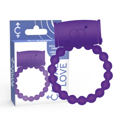 Cockring vibrant silicone ultra souple — Ring 25 Violet en Silicone violet vu de face