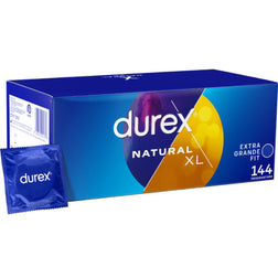Mug pénis Durex Condoms Préservatifs XL latex 56 mm — Natural XL pack 144 en Latex vu de face