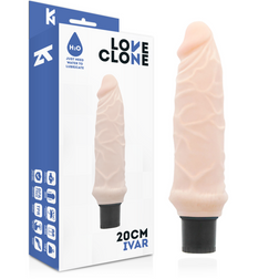 Gode vibrant réaliste autolubrifiant 20 cm peau — Ivar — vue de face