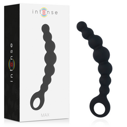 Chapelet anal modèle Max en Silicone noir 18.5 cm pour le plaisir intime.