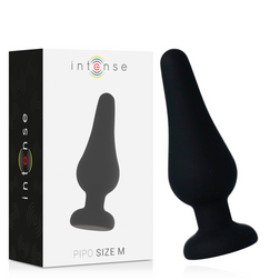 Plug anal modèle Pipo en Silicone médical noir 11.0 cm pour le plaisir intime
