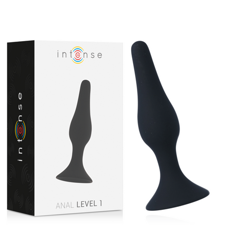 Plug anal modèle Anal Level 1 en Silicone noir 10.5 cm pour le plaisir intime.