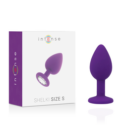 Plug anal Shelki S lilas en silicone médical, 7,2 cm.