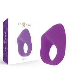 Cockring vibrant en silicone — Oto en Silicone violet vu de face