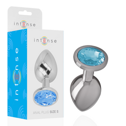 Plug anal modèle Taille S en Métal bleu 7.0 cm pour le plaisir intime.