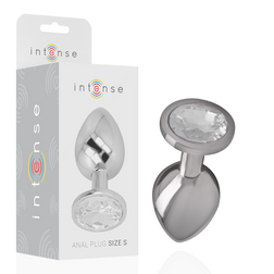 Plug anal modèle Diamond Jewel en Aluminium argent pour le plaisir intime.