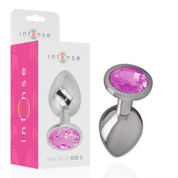 Plug anal modèle Diamond Jewel en Aluminium rose pour le plaisir intime.