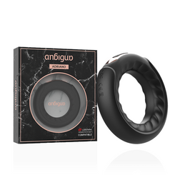Cockring vibrant noir Adriano compatible Watchme avec sa boîte