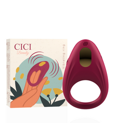 Cockring vibrant Cici Beauty premium silicone en Silicone vu de face
