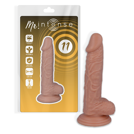 Realistic dildo 18 cm × Ø 3,8 cm with suction cup — No. 11 — product view