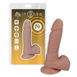 Realistic dildo with suction cup, tanned skin, 18,5 cm — Mr Intense N.14 — product view