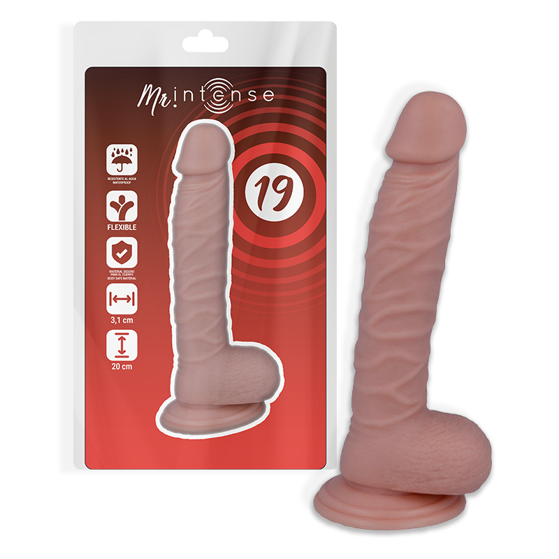 Realistic dildo with suction cup 20 cm — Mr Intense N.19 — product view