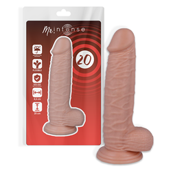 Realistic dildo, skin-like touch, 20 cm × Ø 4,6 cm with suction cup — N°20 — product view