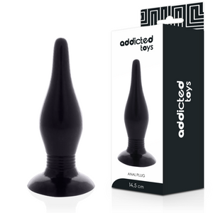 Plug anal silicone noir 14,5 cm Ø 4 cm — format large · Addicted Toys · Plugs