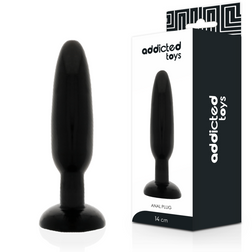 Plug anal Addicted Toys souple 14 cm en TPE 14.0 cm vu de face
