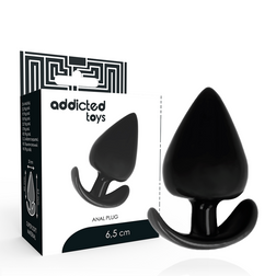 Plug anal de la marque Addicted Toys modèle débutant base ancre 6,5 cm en TPR noir 6.5 cm pour le plaisir intime.