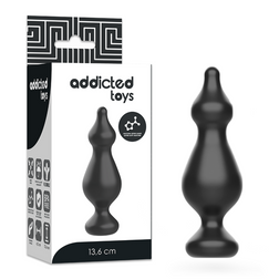 Plug anal Addicted Toys Plug double bulbe silicone 13,6 cm — Large en Silicone vu de face