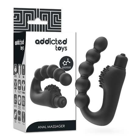 Stimulateur prostatique vibrant 5 boules silicone · Addicted Toys · Plugs Vibrants