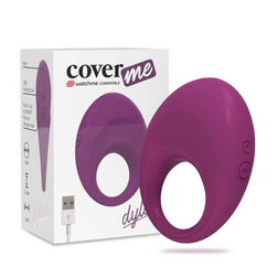 Cockring vibrant violet Coverme Dylan avec sa boîte