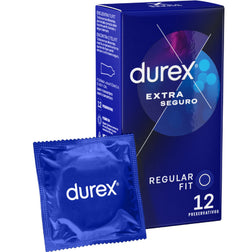 Durex Condoms Préservatifs épais latex 12 unités — Extra Seguro en Latex vu de face