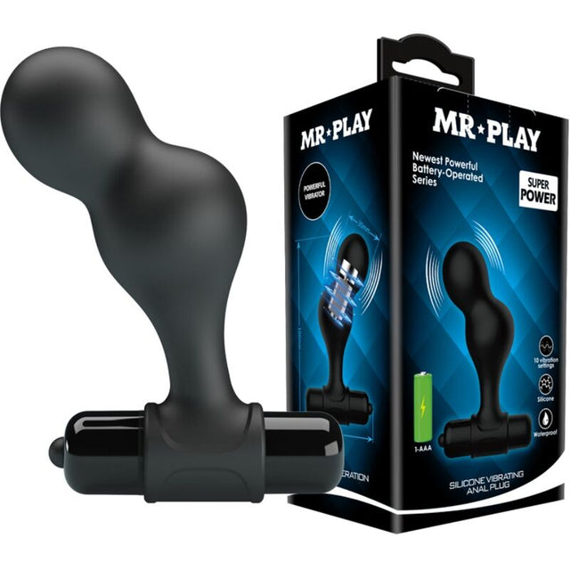 MR PLAY PLUG ANAL VIBRATEUR EN SILICONE NOIR